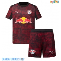 Camisa de time de futebol RB Leipzig Johan Bakayoko #9 Replicas 3º Equipamento Infantil 2025-26 Manga Curta (+ Calças curtas)
